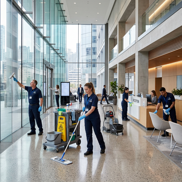 Limpieza de edificio corporativo