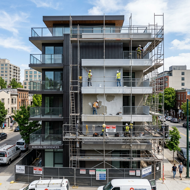Renovación de fachada de edificio